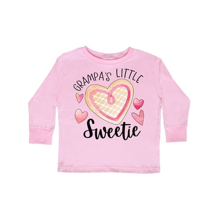 

Inktastic Grampa s Little Sweetie with Pink Heart Cookie Gift Toddler Boy or Toddler Girl Long Sleeve T-Shirt