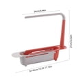 thumbnail image 3 of karymi Multifunctional Expandable Retractable Over Sink Water Filter Drying Rack Basket with Clip for Kitchen Utensils Towels Blue Red Green Yellow 17.72x10.63x9.45 Inches House Decor, 3 of 7