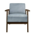 thumbnail image 2 of OakvillePark Doran Velvet Fabric Accent Chair, Blue Gray, 2 of 5