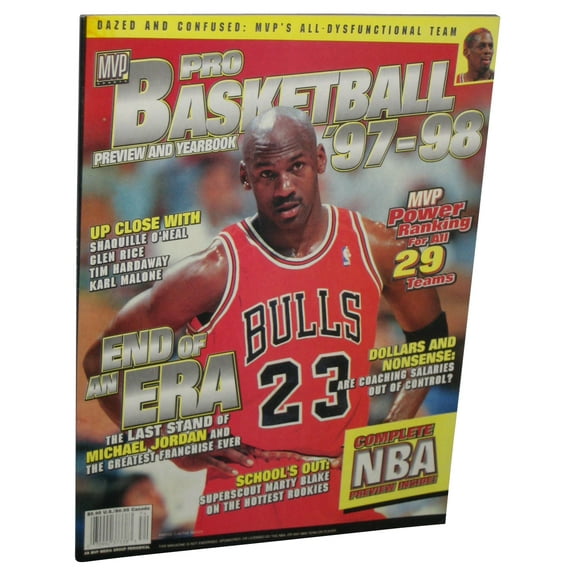 NBA Basketball Michael Jordan MVP Pro Preview & Yearbook '97-98 Magazine Book