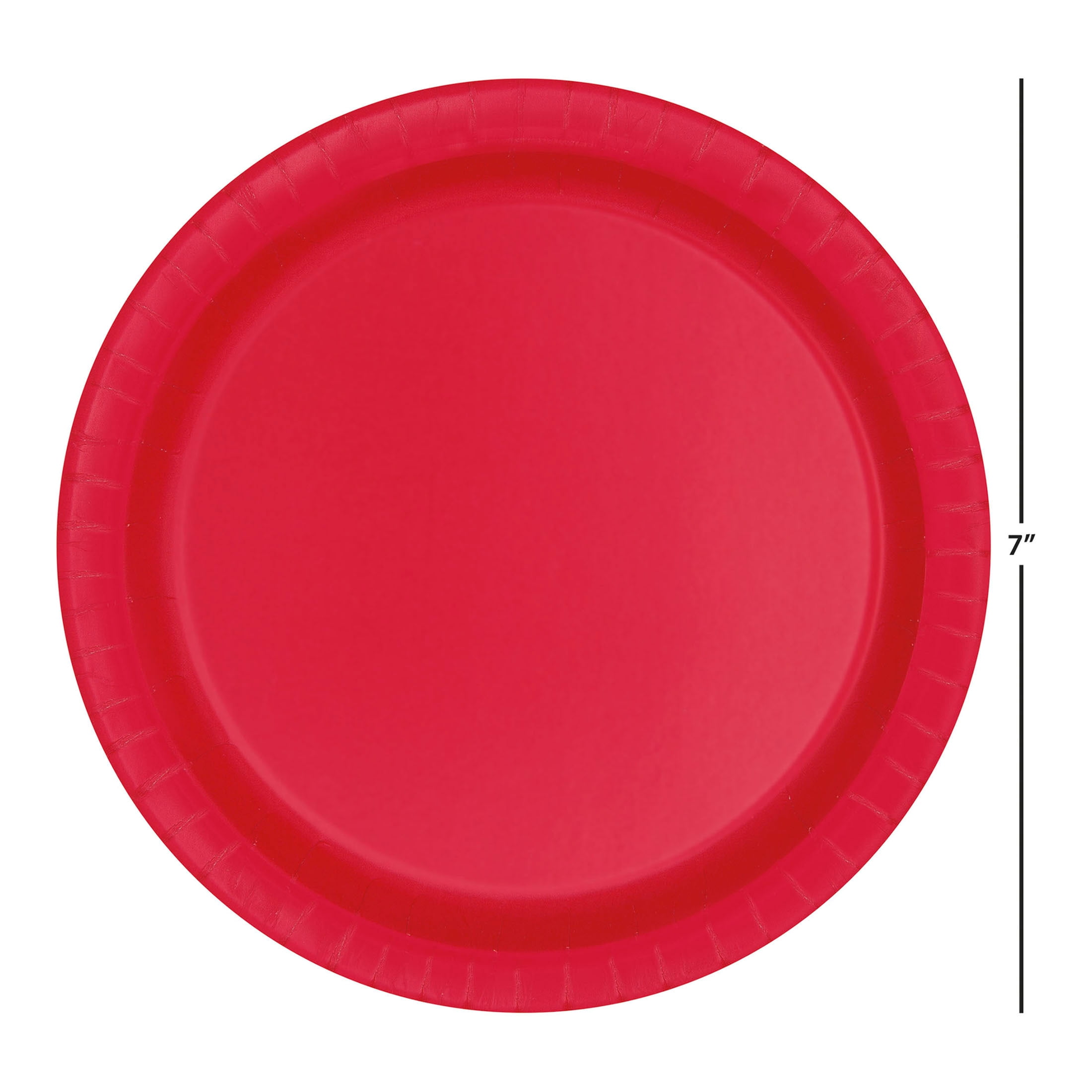 24 Count 7IN Red Dessert Paper Plates by Way To Celebrate
