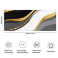 thumbnail image 3 of Black White Gold Wave Marble Bathroom Rugs Mat,Non Slip Microfiber Bathroom Rug,Rubber Backing,Soft Bathroom Mats for Bathroom Floor,Tub and Shower,60x24in(150x60cm), 3 of 5