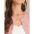 thumbnail image 5 of DARING DIVA Women's 2 Pcs Business Casual Sweater Jacket and Skirt Set XS Pink, 5 of 6