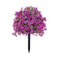 thumbnail image 4 of Flor violeta artificial, estaca de jardín, arbustos de vegetación artificial, decoración artificial, 4 of 9
