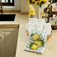 thumbnail image 5 of Yellow Lemon Eucalyptus Leaves Kitchen Towels Dish Towels Set of 2,Grey Buffalo Plaid Hand Towels 18x26 Inch Drying Dishcloth,Farmhouse Home Seasonal Holiday Summer Decorations, 5 of 6