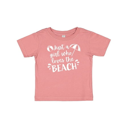 

Inktastic Just A Girl Who Loves The Beach Gift Baby Boy or Baby Girl T-Shirt