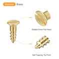 thumbnail image 4 of Uxcell 40Pack M3.5 x 10mm Brass Slotted Drive Flat Head Wood Screws Self Tapping Screw, 4 of 6