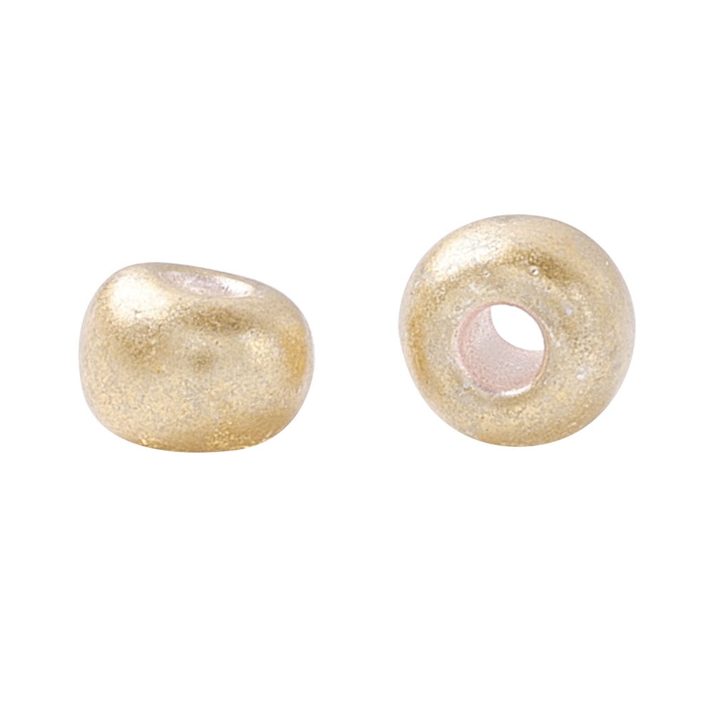8/0 Glass Seed Beads Metallic Colours style Round golden 8/0 3mm Hole: 1mm 10000pcs/pound