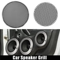 thumbnail image 2 of Unique Bargains 4 Inch Car Metal Audio Speaker Grill Cover Mesh Woofer Horn Guard Circle Grille Protector Silver Tone, 2 of 6