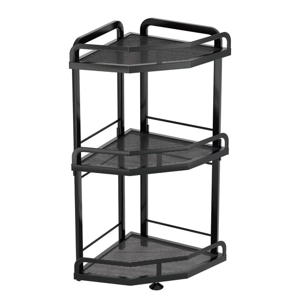 Luckytree Estante de Especias, Organizador de Encimera de Cocina, Estante de Esquina de Especias, Organizador de Encimera, Estante de Almacenamiento Multifuncional 55cm/21.7"H_3 Niveles