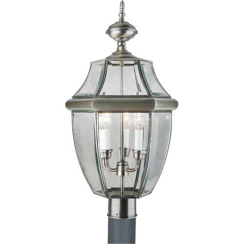 Forte Lighting - Cambridge - 3 Light Outdoor Post Lantern-24 Inches Tall and 12