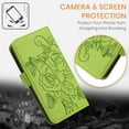 thumbnail image 6 of Wallet Case for Motorola Moto G Power 5G 2025, Wrist Strap & Shoulder Strap PU Leather Case, Pattern Kickstand Magnetic Clasp Flip Cover for Motorola Moto G Power 5G 2025 with Card Holder - Green, 6 of 9