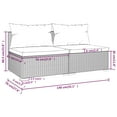 thumbnail image 3 of vidaXL 2 Piece Garden Lounge Set with Cushions Poly Rattan Black, 3 of 4