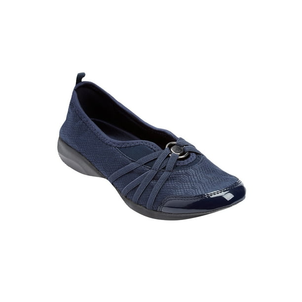 navy blue wide width womens shoes