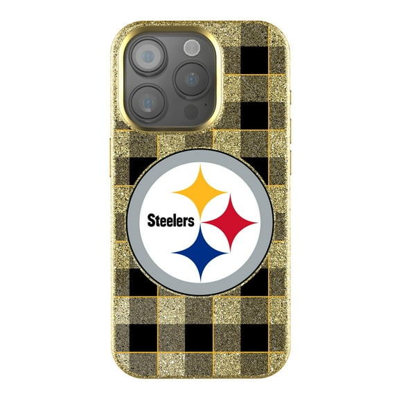Keyscaper Pittsburgh Steelers Plaid Bling iPhone Case