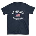 thumbnail image 1 of Hernando Mississippi Patriot Men's Cotton T-Shirt, 1 of 1