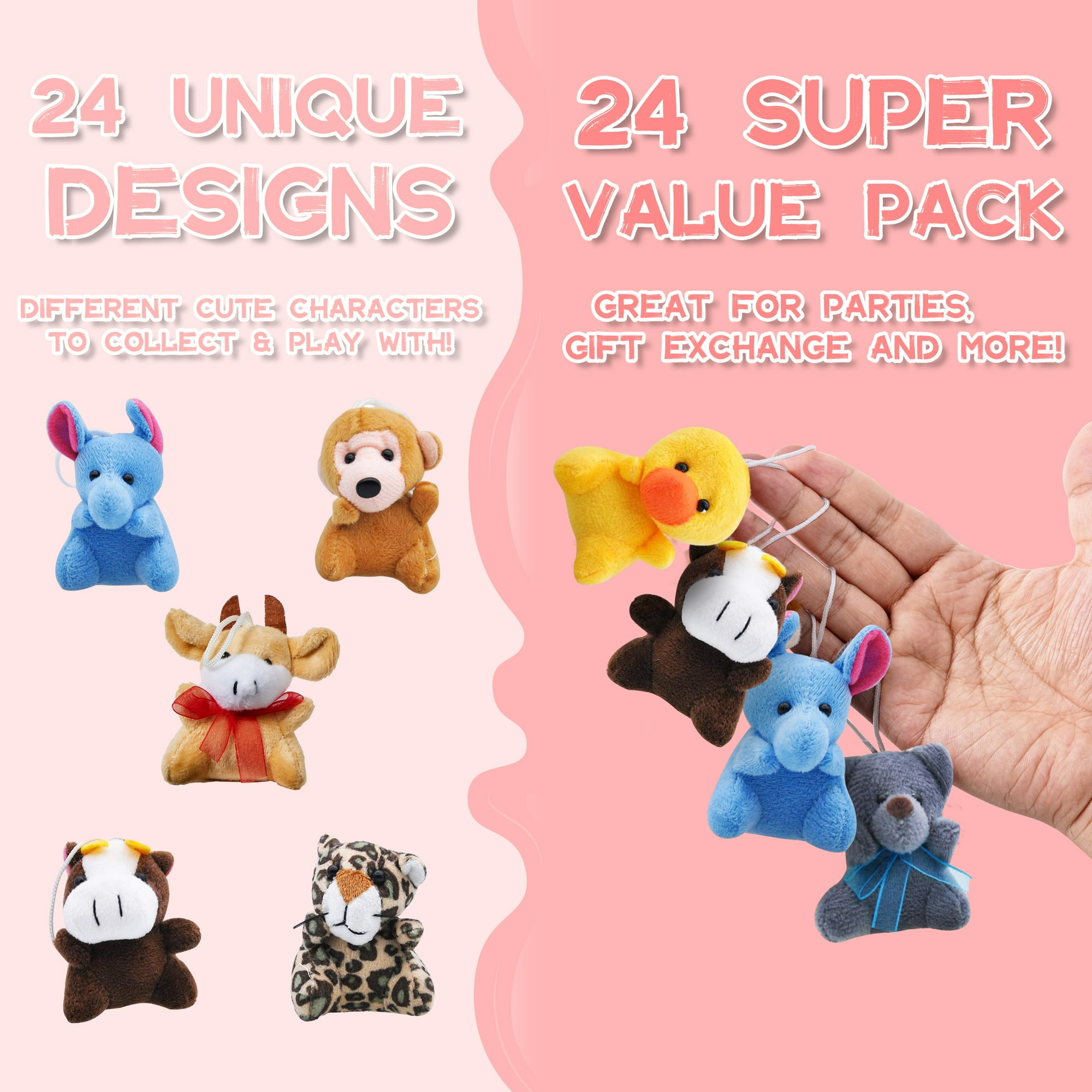 Aoriher 8 Pcs Mini Jouets En Peluche 8 Cm Petits Ornements Des Bois Porte- Clés Mignons Pour Cadeau Décoration Fête Baby Shower Noël (Style Régulier