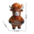 thumbnail image 3 of 3.94inch(10cm) Thanksgiving Cattle Home Decor For Autumn - Stunning Resin Ornament, Festive Decorative Piece To Enrich Your Holiday Atmosphere, 3 of 8