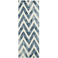 thumbnail image 2 of Safavieh Dip Dye Lara Distressed Wool Runner Rug, Ivory/Navy, 2'3" x 6', 2 of 7