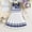 White1, variant on Toddlers Girls Cute Dresses Striped Print Sleeveless Pleated A Lined Midi Dress Summer Casual Going out Flowy Lightweight Dress, for 3 to 10 Years