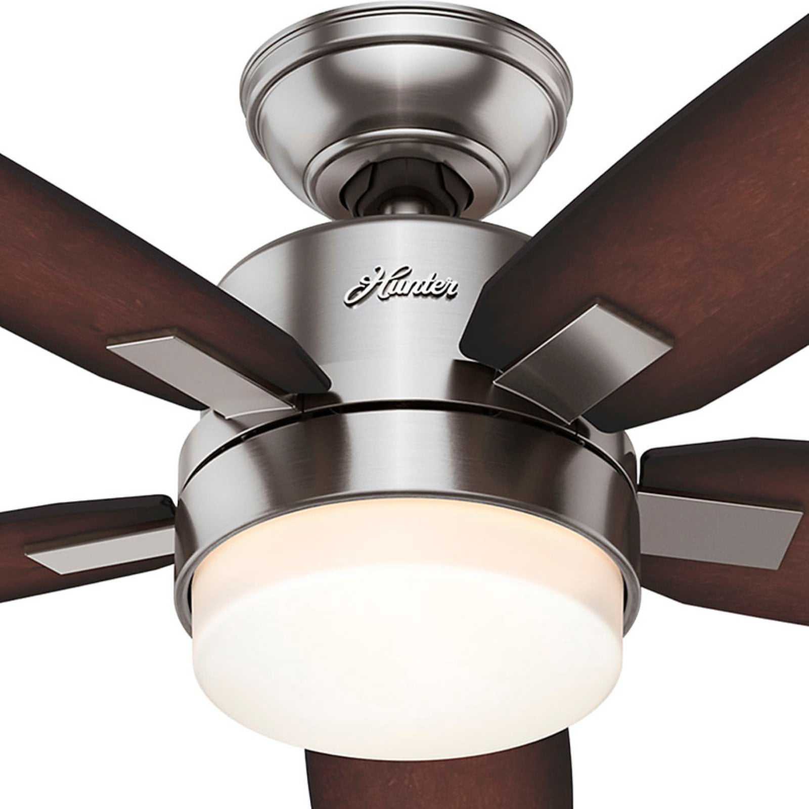 Hunter 59039 Windemere 54 In Indoor Ceiling Fan With Light And Hunter 59039 Windemere 54 In Indoor Ceiling Fan With Light And Remote Brushed Nickel Com