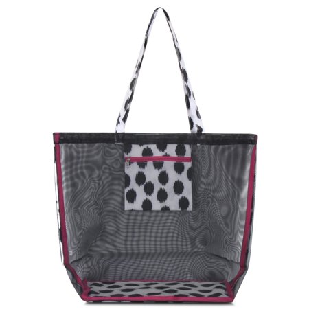 Zodaca Waterproof Beach Mesh Picnic HandBag Shoulder Tote Carry Bag for Shopping Shopping Outdoor