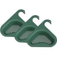 thumbnail image 1 of Kitchen Sink Drain Basket Swan Drain Rack, Multifunctional Triangle Sink Strainer Filter for Kitchen Sink Corner (3 Pcs, Yellow), 1 of 6
