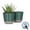 Spruce, variant on Lark & Vine Wallula Resin Planter, Durable and Light Weight, 10" x 10" x 8.9", Aqua, Set of 2