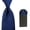 Dark Blue, variant on Men Satin Solid 8cm Wide Ties Neckties Pre-Folded Puff Hanky Pocket Square Set