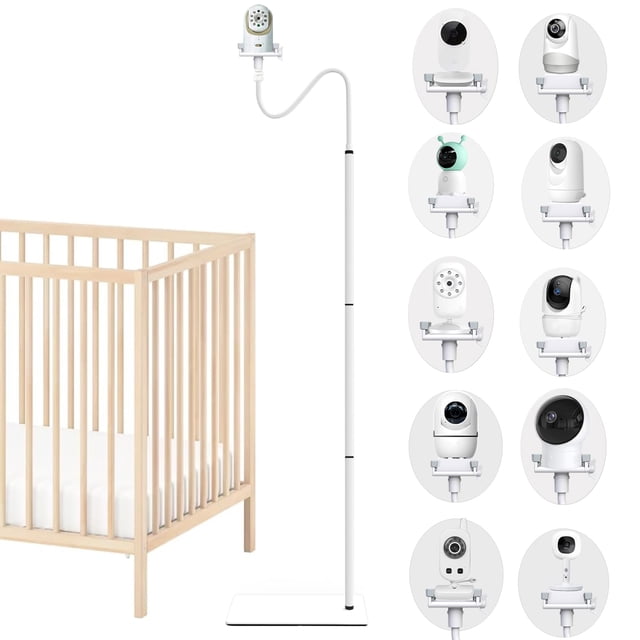 Derebir Soporte de suelo para monitor de bebé, compatible con Infant Optics DXR-8 y DXR-8 PRO, Nanit Pro y Flex Stand, Eufy, HelloBaby, Momcozy BM01/BM03, soporte para cámara de bebé (68,8 pulgadas)