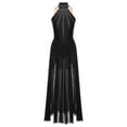 thumbnail image 3 of iiniim Women's Long Lyrical Dance Contemporary Costume Sleeveless Split Maxi Dress Ballroom Dancewear Black XL, 3 of 7