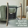 thumbnail image 6 of Modern Nursery Rocking Chair, Upholstered Glider Chair with High Backrest, Rocker Accent Armchair with Solid Wood Legs for Nursery Bedroom Living Room GREEN, 6 of 6