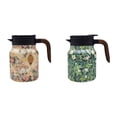 thumbnail image 1 of (2-Pack) Rinsvye Vintage Floral Pattern Tea Rabbit Tumbler Set Tea Pot Vintage Floral Vintage Dose Glass Pattern Tea Built in infuser Mini Hot Coffee Pot Stainless Steel Thermal Carafe with Lid for, 1 of 5