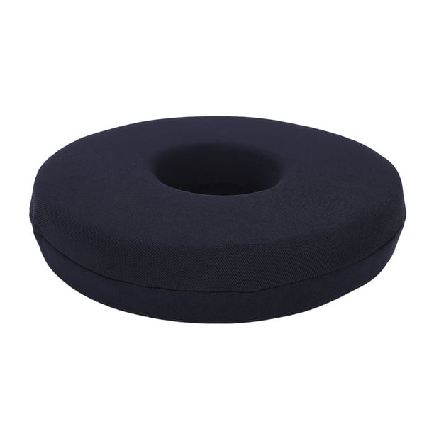 Cojín de asiento con forma de dona para aliviar el dolor de escaras y úlceras por presión, para pacientes mayores postrados en cama, color negro, 25 cm