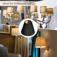 thumbnail image 3 of 6 Pcs Chandelier Lamp Shades 5 Inch, Mini Barrel Lampshades Clip On for Table Lamp Wall Lamp Replacement, Natural Linen Mini Lamp Shade, 3.2x4.9x5.9in (Top Height Bottom), 3 of 6