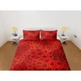 thumbnail image 2 of Housse de Couette Rouge Géométrique Moderne Housse Colorée pour Dortoir Doona Pleine Design Abstrait, 2 of 5