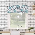 thumbnail image 4 of Aqua Rose Kitchen Valances for Windows 60x18 Inch Kitchen Curtains Valances Rod Pocket Rustic Romantic Botanical Floral Vines Art Bathroom Window Valances for Window Treatment Decor, 4 of 6