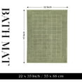 thumbnail image 3 of Superior Nora Cotton Absorbent Thick Terry Bathmat Set of 2, Forest Green, 3 of 10