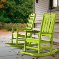 thumbnail image 6 of Greforg Outdoor Oversized Patio Rocking Chair Set of 2, HDPE Weather Resistant Porch, Garden Lawn Rocker,Green, 6 of 6