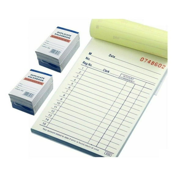 100 Pack Lot Small Sales Book Order Receipt Invoice Book Carbonless Copy (50 Sets 3.5" X 5.5")