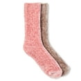 thumbnail image 3 of Martha Stewart Womens 2 Pack Rib Chenille Sock Silver Grey/Powder Pink, 3 of 9