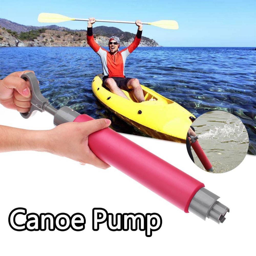 WALFRONT Red 46cm Kayak Hand Pump Floating Hand Bilge Pump for Kayak