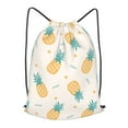 thumbnail image 1 of XMXT Waterproof Gym Bag, Tropical Pineapple Print Drawstring Backpack for Men, m Beige, 1 of 8