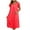 Red, variant on SwiftWear Women's Nightgowns Lace Short Sleeve Pleated Sleep Dress Satin Silk Scoop Neck Loose Nightshirt Solid Soft Pajamas Blue