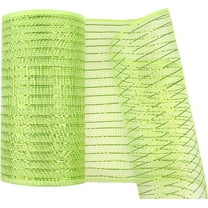 5.9 Inch x 30 Feet Decor Mesh Ribbon with Metallic Foil, Deco Mesh Wreath Supplies Ribbon Mesh Roll for Spring Wreaths, Swags, Craft, Party Decoration