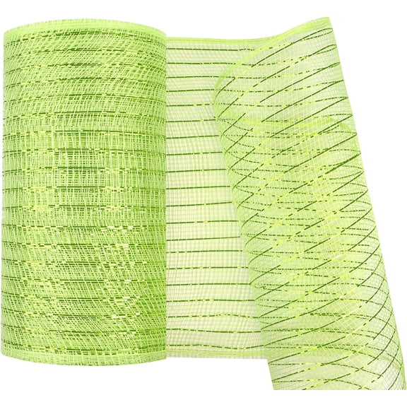 5.9 Inch x 30 Feet Decor Mesh Ribbon with Metallic Foil, Deco Mesh Wreath Supplies Ribbon Mesh Roll for Spring Wreaths, Swags, Craft, Party Decoration