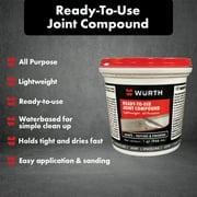 Würth Ready-to-Use Lightweight Joint Compound, 32oz (1 Quart), Pre-Mixed