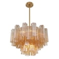 thumbnail image 6 of Crystorama Addis 9 Light Aged Brass Chandelier - 22"W x 14.25"H x 22"D, 6 of 12