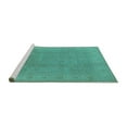 thumbnail image 2 of Ahgly Company Machine Washable Indoor Square Oriental Turquoise Blue Traditional Area Rugs, 7' Square, 2 of 4