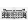thumbnail image 2 of Blondel, Jacques Francois 18x11 Black Ornate Wood Framed with Double Matting Museum Art Print Titled - Palais du Luxembourg, Elevation- Courtyard, 2 of 4